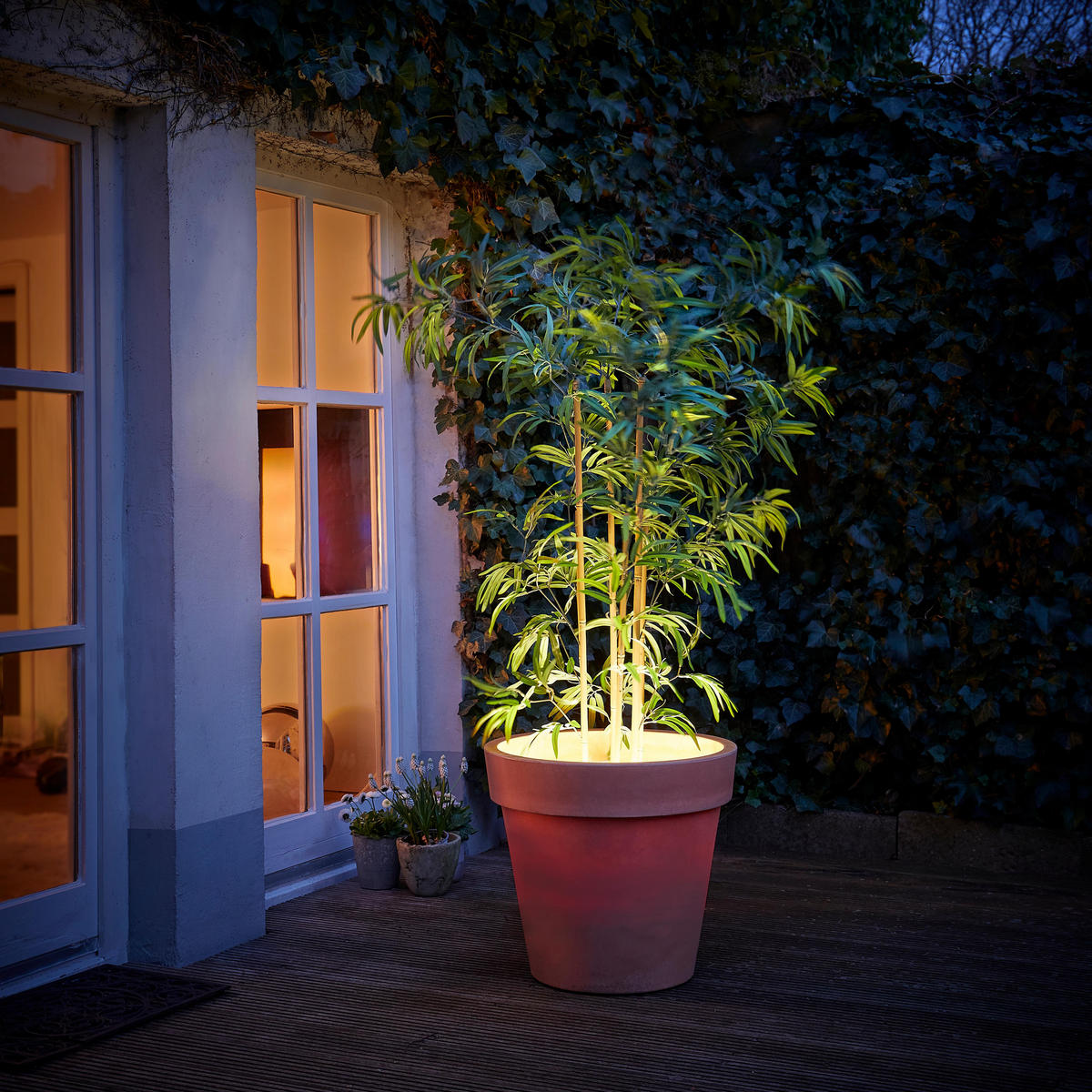 LED-PFLANZENLAMPE - flexible Topfbeleuchtung mit Akku für Innen- und Außenbereich - Weiß, Kunststoff (1.4/11.7/1.4cm) - Northpoint