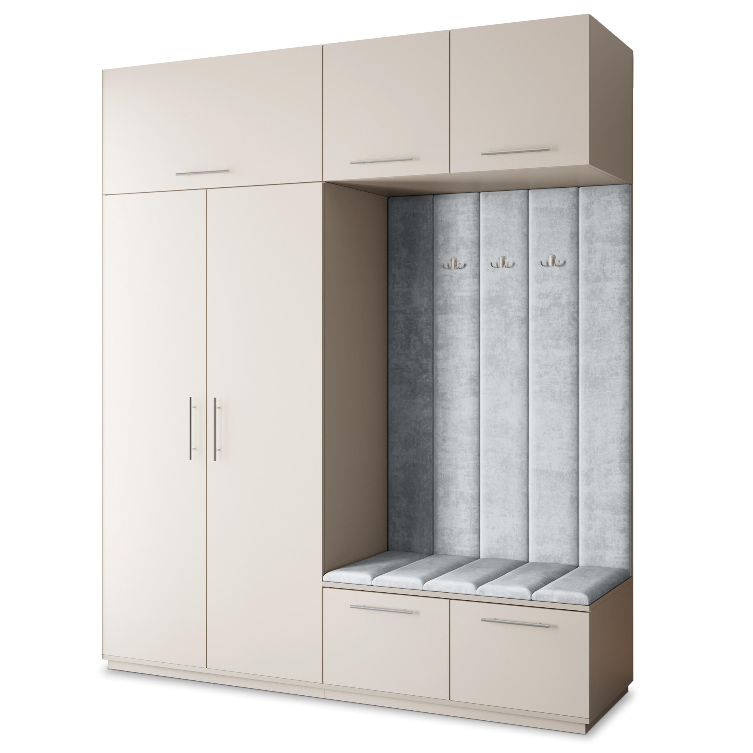 GARDEROBENSCHRANK REMA 200/240/60 cm Modern Kaschmir - Kaschmir, Holzwerkstoff (200/240/60cm) - MASSENO