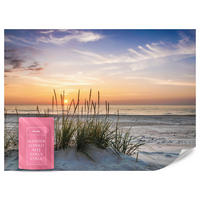 FOTOTAPETE Meer STRAND Dünen Sonnenuntergang Landschaft 3D 200x140cm - Blau/Beige, Papier (200/140cm) - Muralo