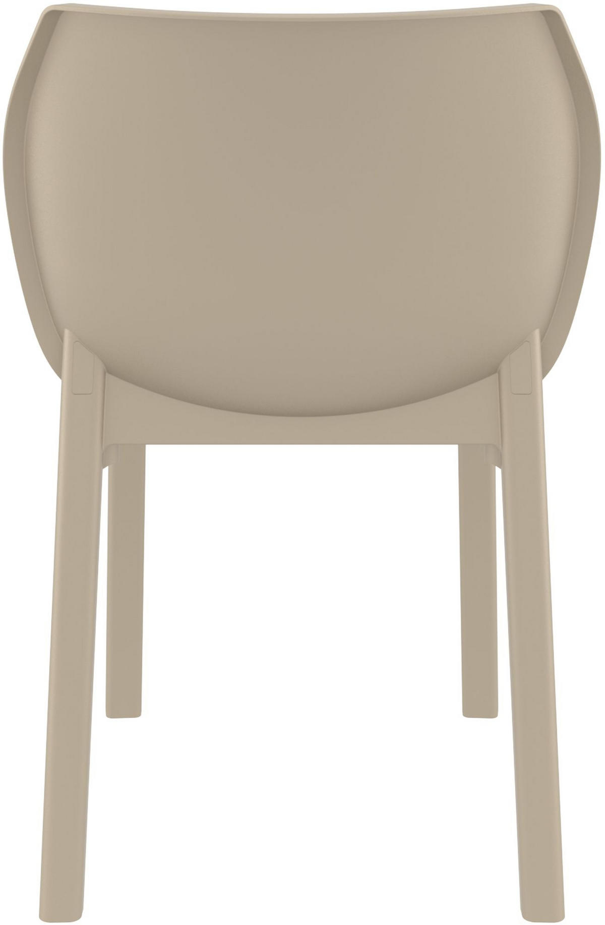 GARTENSTUHL 6 Kunststoff Taupe - Taupe, Kunststoff (58/80/59cm) - CLP