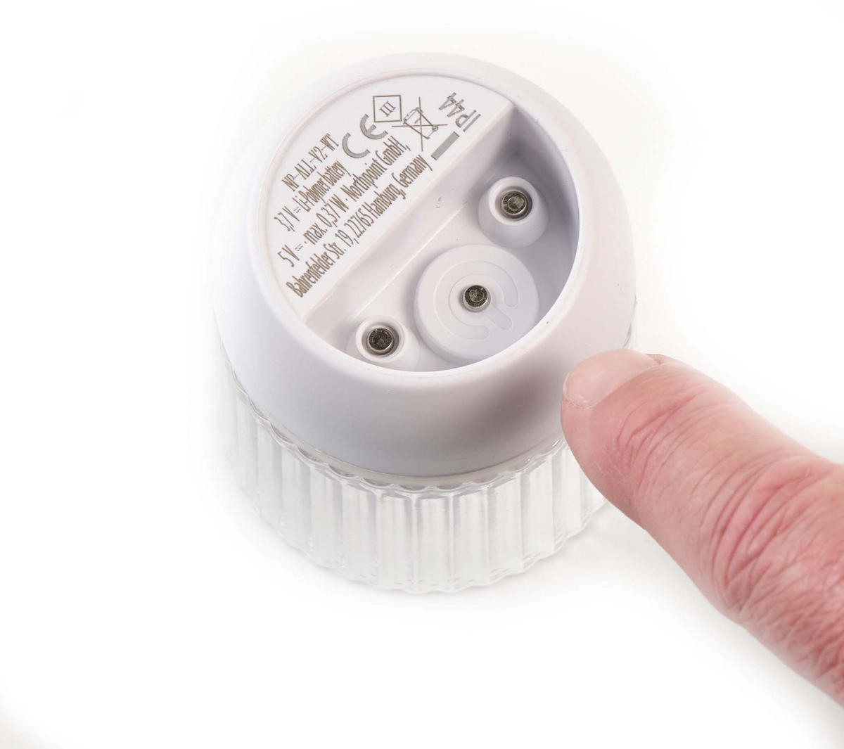 LED-AKKU-LOUNGE-LIGHTS - kabellos mit Touchsensor für Innen und Außen, RGBW Flackereffekt, 4er-Set - Weiß, Kunststoff (5/5/7cm) - Northpoint