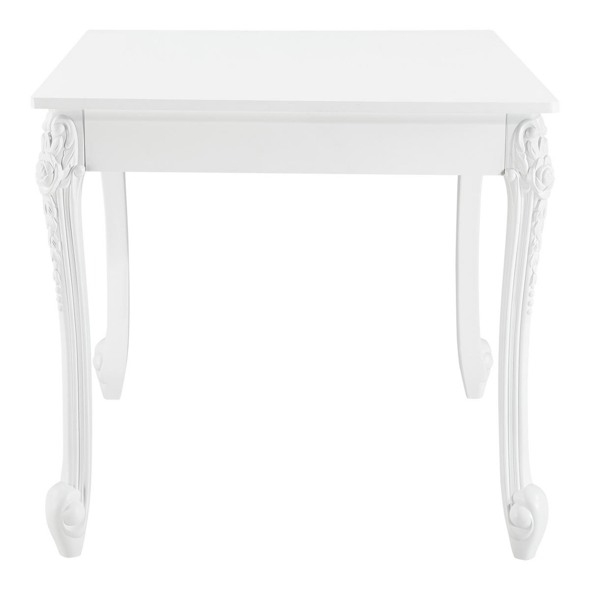 JÍDELNÍ STOL Lüneburg - bílá, kompozitní dřevo/plast (80/80/76cm) - [en.casa]