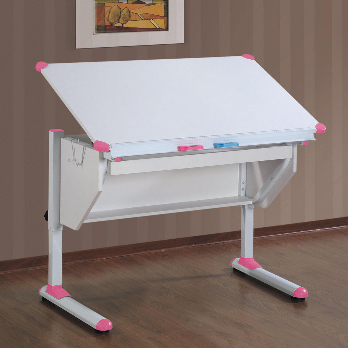 KINDERSCHREIBTISCH PHILIPP - Weiß, Metall (110/76/73cm) - CARO-Möbel