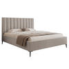 POLSTERBETT Mona SLIM III Polsterbett für Ihr Schlafzimmer aus VELUTTO-Stoff, 160x200 cm Grau - Schwarz/Grau, Holzwerkstoff/Kunststoff (160/200cm) - DomoHome