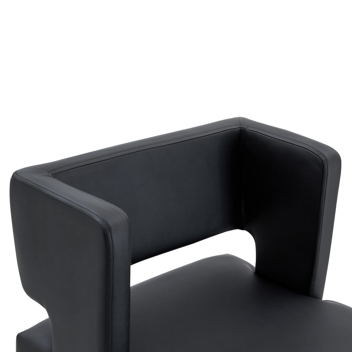 BARHOCKER 2er-Set Schwarz & Silber mit PU-Leder im quadratischen Design - Schwarz, Metall (48/91.4/53.3cm) - PANGIVO