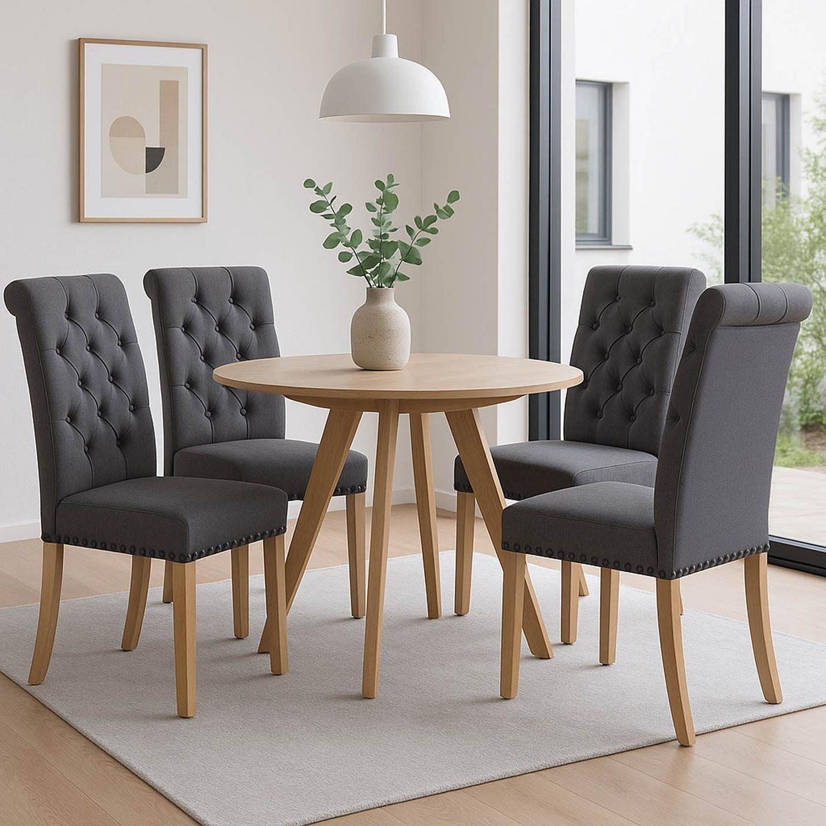 ESSZIMMERSTUHL Grau - Grau, Textil (45/100/60cm) - MCW