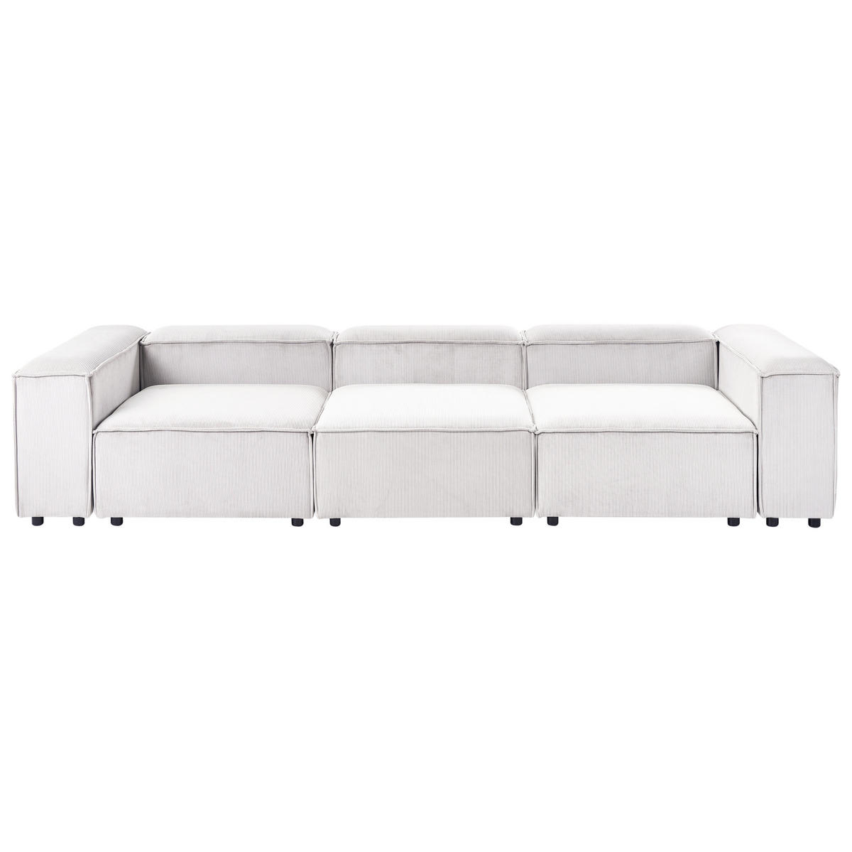 MODULÁRNÍ POHOVKA 3-místná Krémově bílá Manšestr Ardal - krémová, textil (328/68/120cm) - Beliani