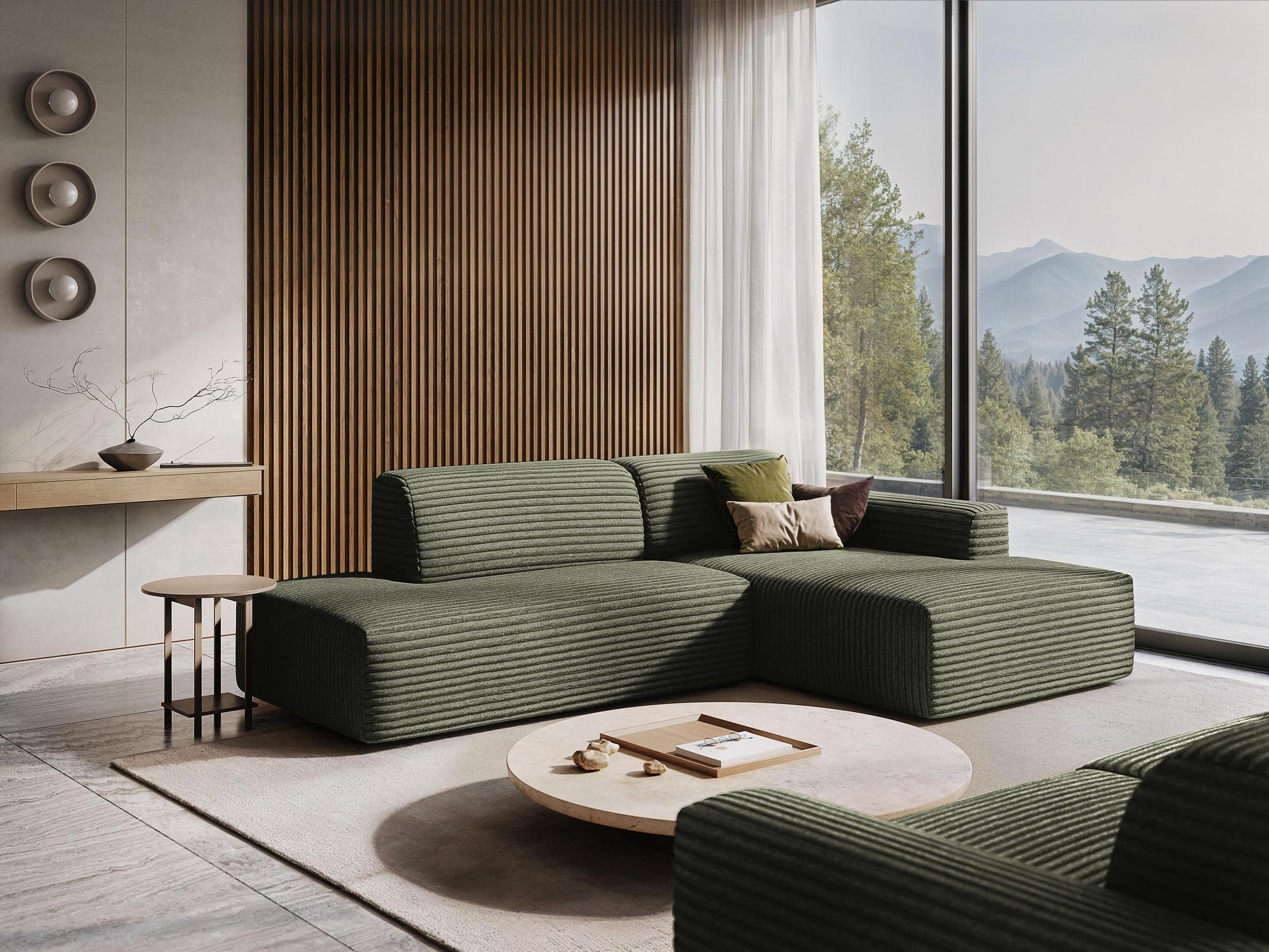 POUF Strukturstoff Grau - Hellgrau/Schwarz, Holzwerkstoff/Kunststoff (75/37/75cm) - Makamii