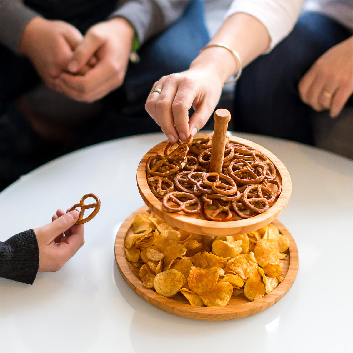 ETAGERE - Hellbraun, Holz (25/24cm) - Relaxdays