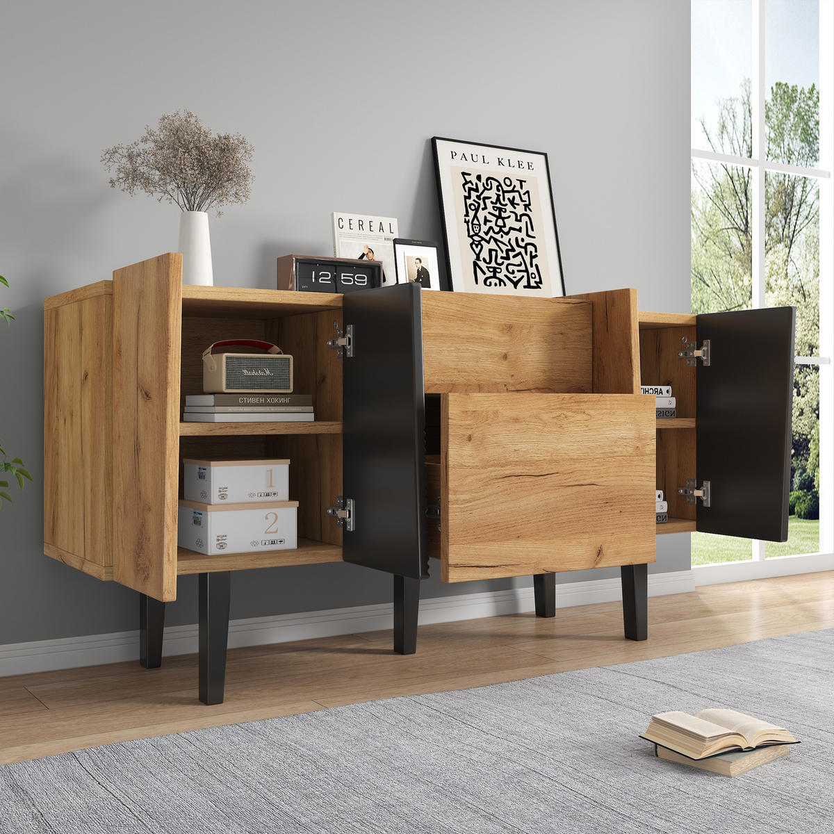 TV-SCHRANK Oak-coloured 40/140/70 cm - Eichefarben, Holz (140/70/40cm) - Urban Meuble