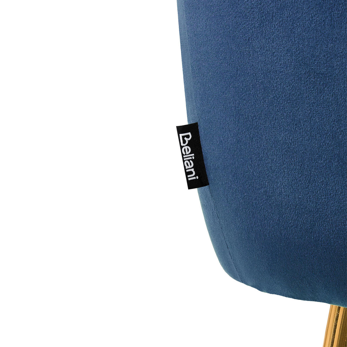 SESSEL Samtstoff Blau Laconia - Blau, Textil/Metall (85/72/62cm) - Beliani