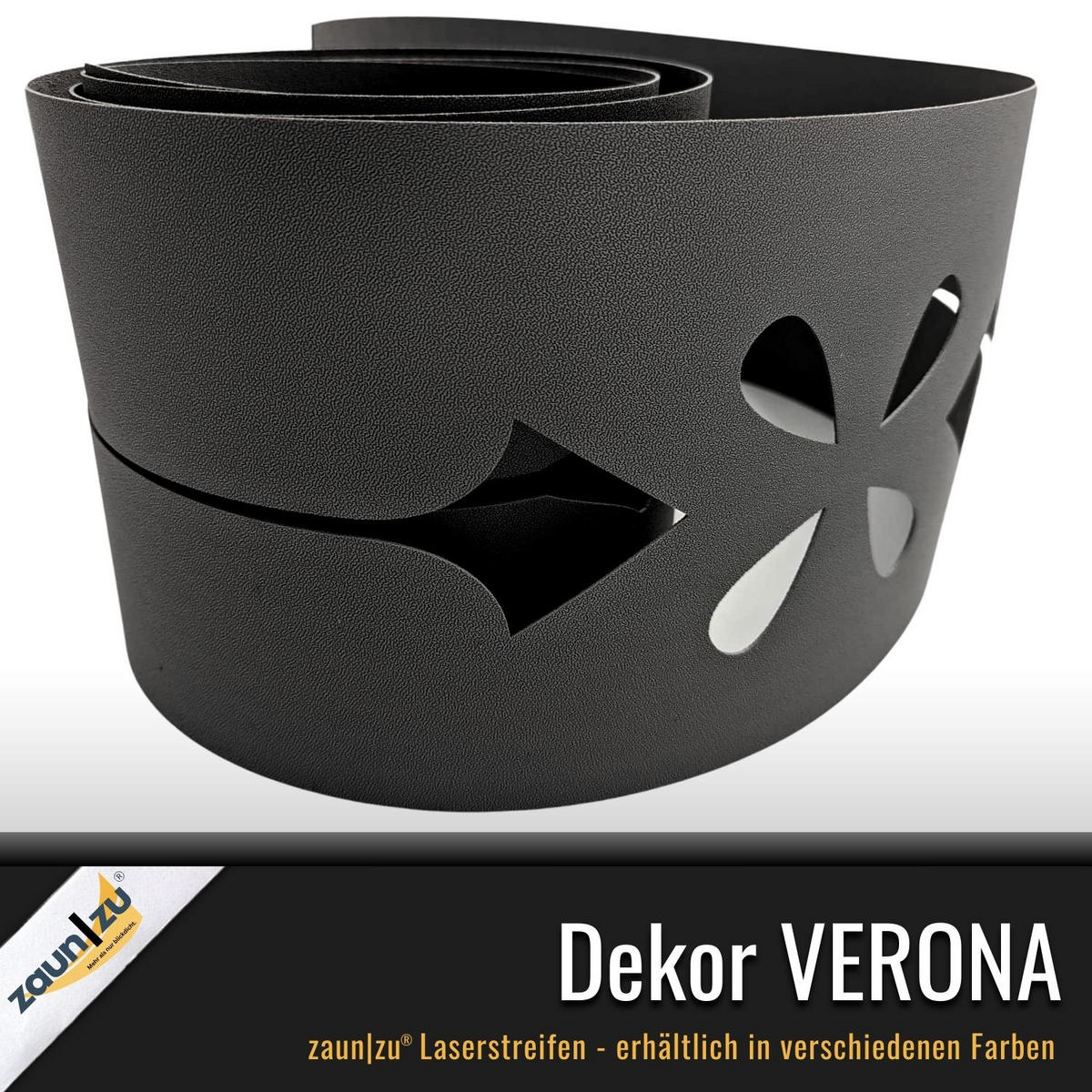 SICHTSCHUTZSTREIFEN Premium Dekor Verona Sichtschutz Braun 2,55m - Braun, Kunststoff (255/19cm) - ZAUN|ZU