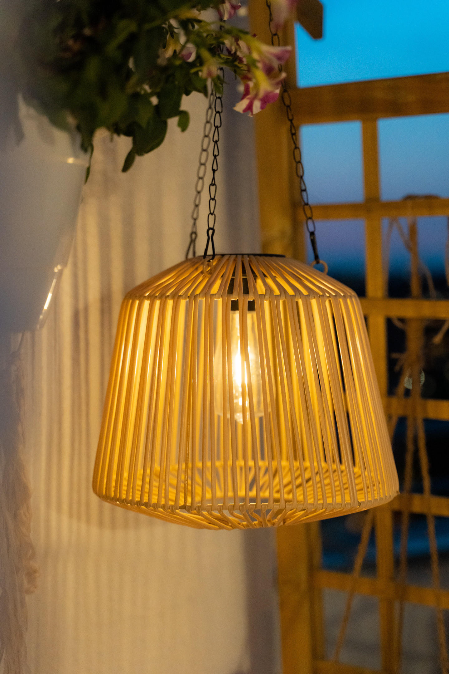 SOLAR-LATERNE Jily Ø 28 cm - Beige, Kunststoff (26/28/28cm) - Atmosphera Createur d´interieur