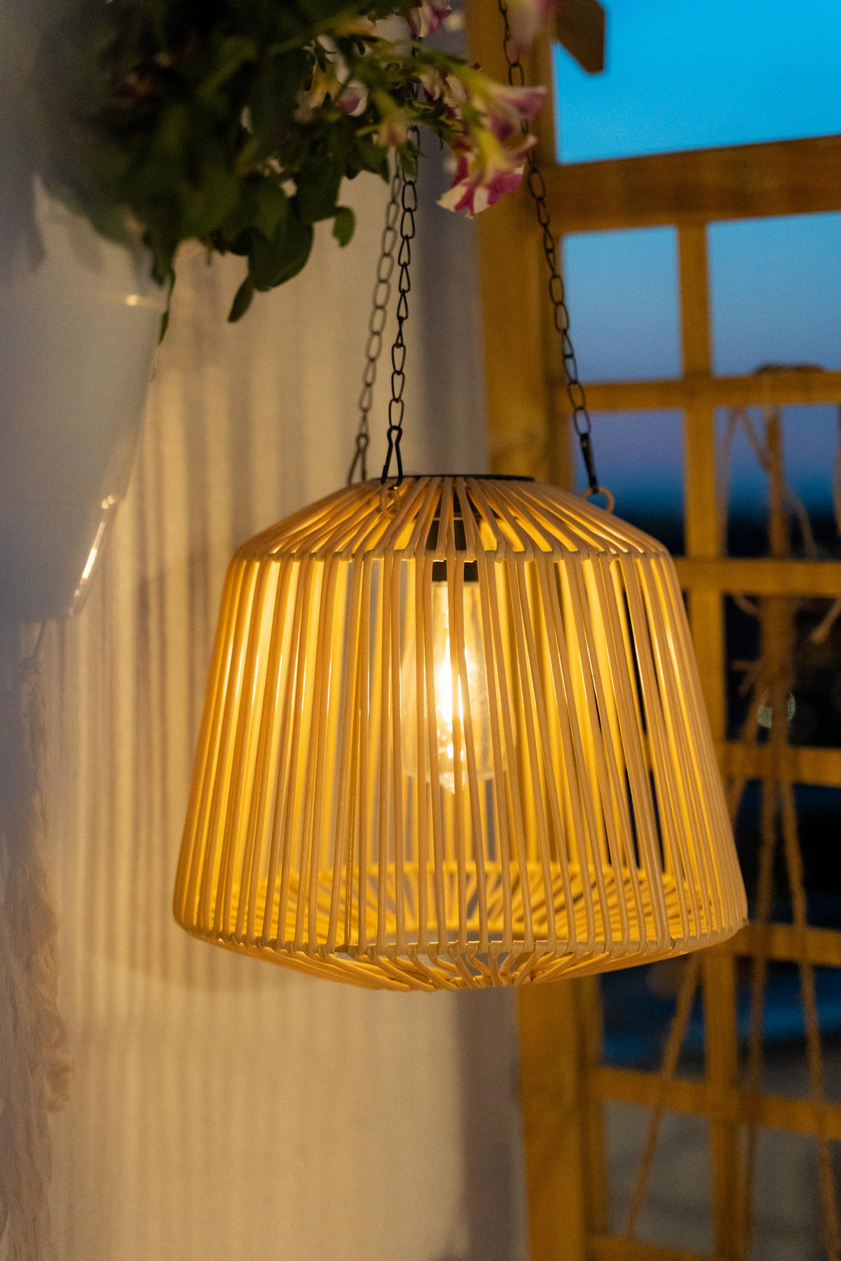SOLAR-LATERNE Jily Ø 28 cm - Beige, Kunststoff (28/26/28cm) - Atmosphera Createur d´interieur