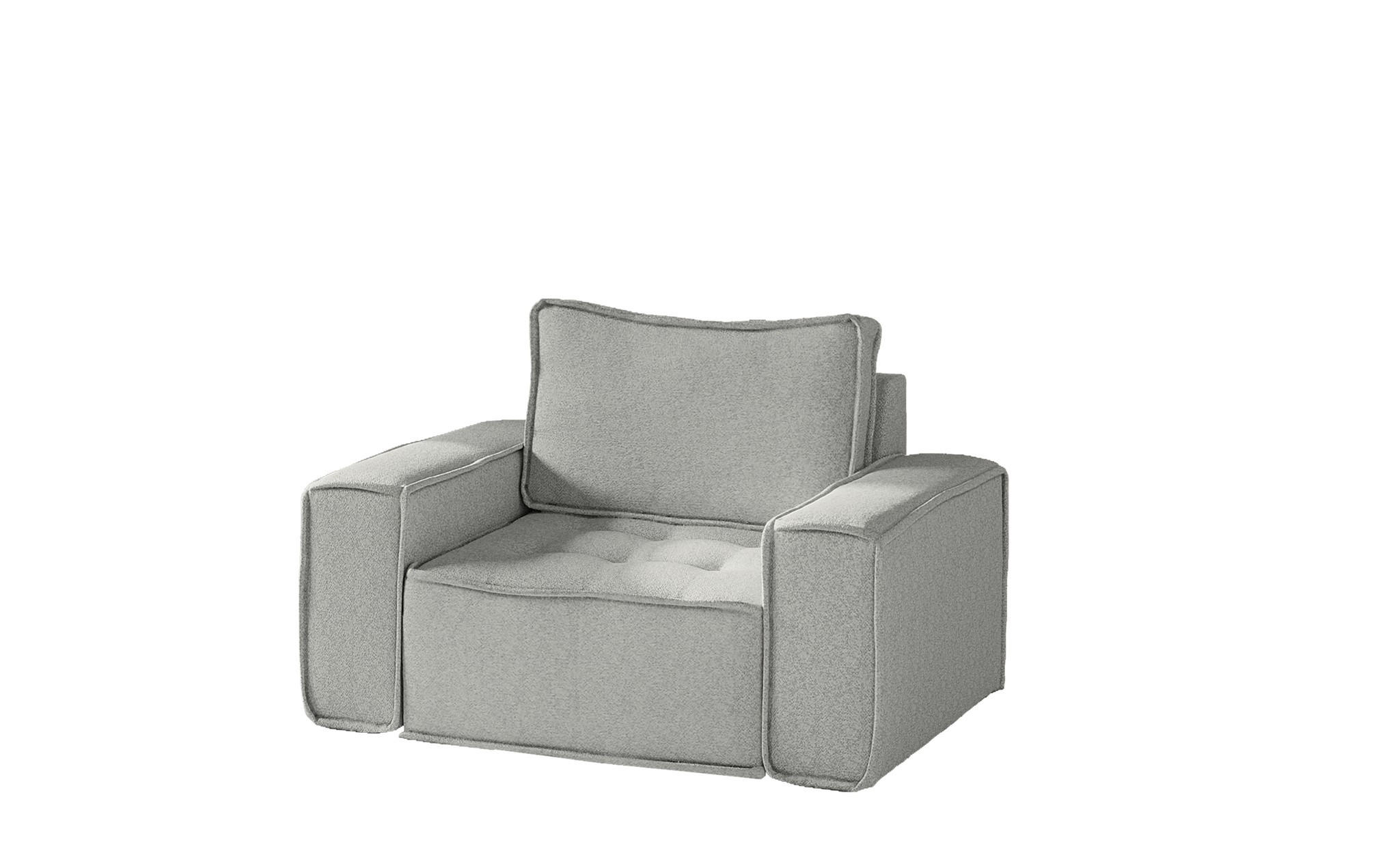 SESSEL Sande In Alpine - Hellgrau, Holzwerkstoff/Textil (132/85/90cm) - Fun Möbel