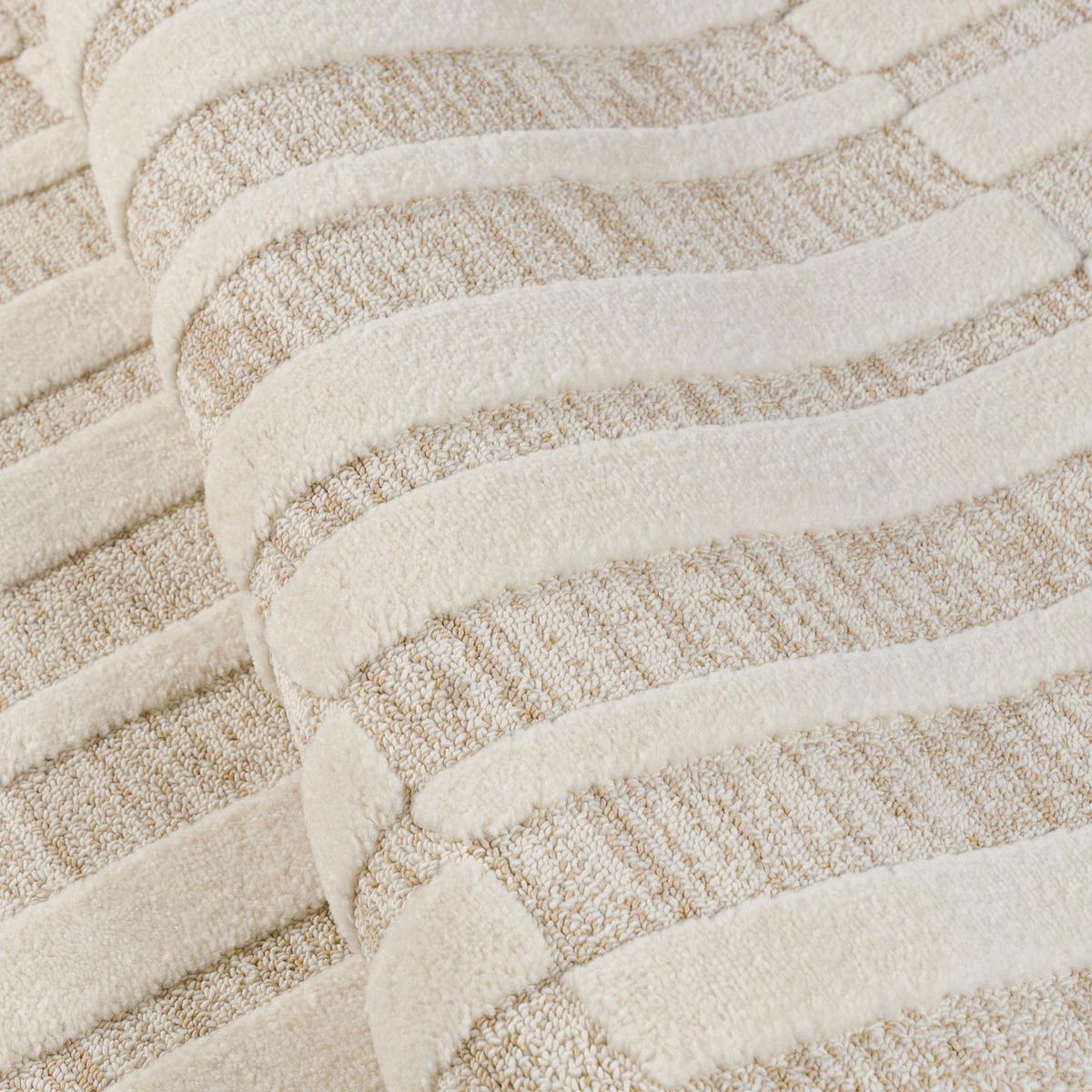 TEPPICH Beige Geometrisch, Moderne 250 x 350 cm - Sandfarben/Beige, Textil (250/350cm) - Mazovia