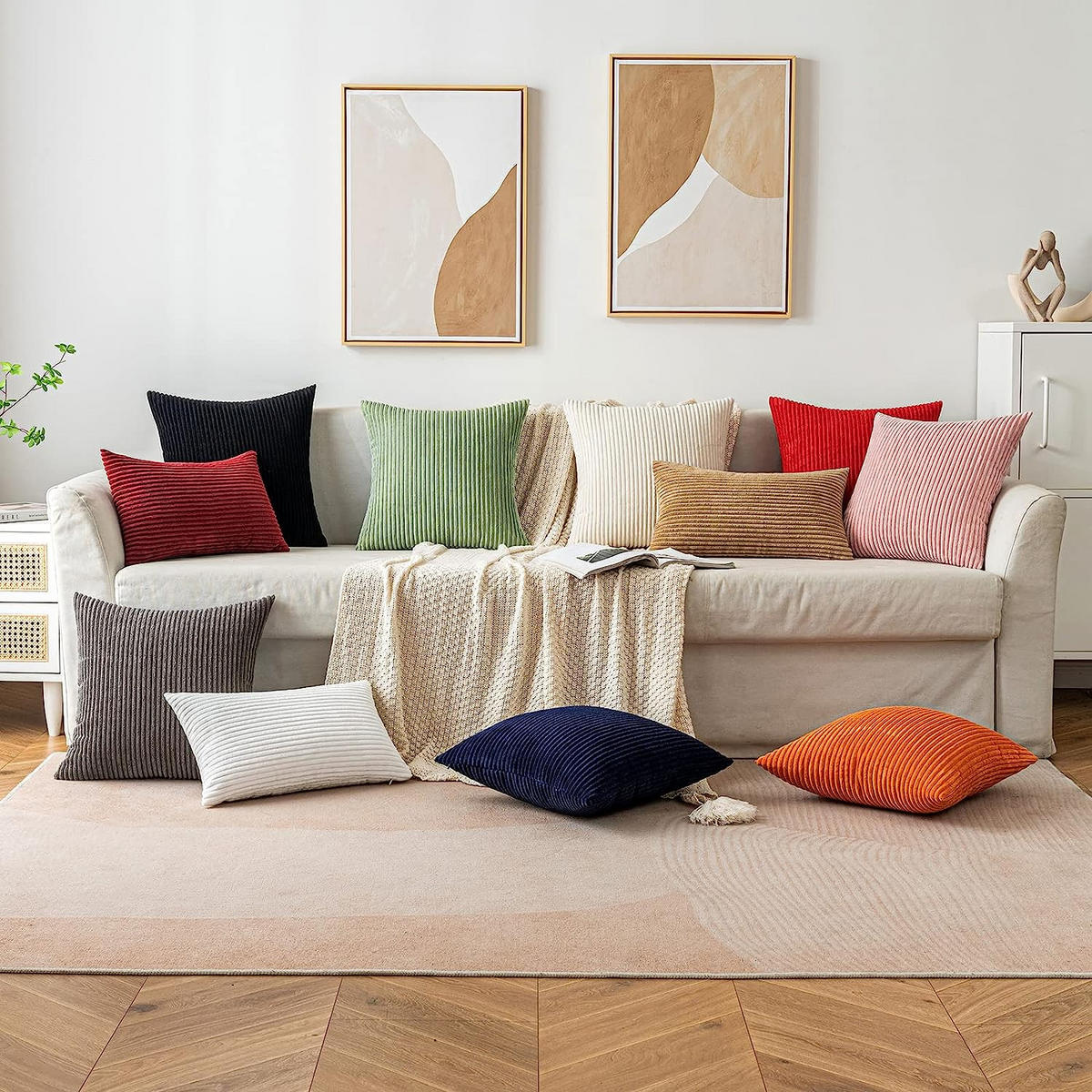 KISSENHÜLLE Plüsch Dunkelgrau 45*45cm - Dunkelgrau, Textil (45/45cm) - Kaket