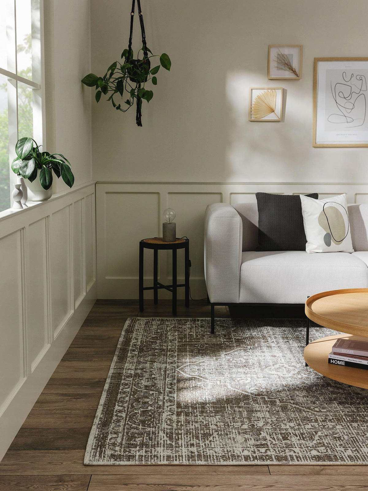 FLACHGEWEBETEPPICH Frencie Grau 80x165 cm - Grau, Textil (80/165cm) - benuta Nest