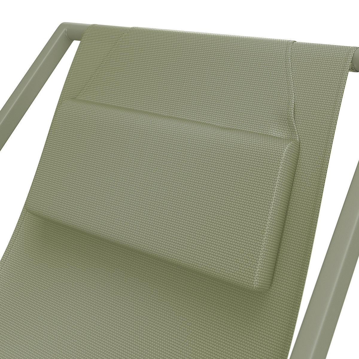 LIEGESTUHL - Stahl / Polyrattan - 2er-Set - Salbeigrün, Textil/Metall (63/93/104cm) - home24