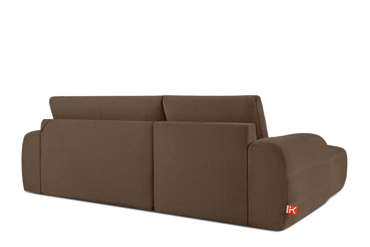 ECKSOFA LINKS BLUME, Braun - Braun, Holz/Holzwerkstoff (271/164cm) - KONSIMO®