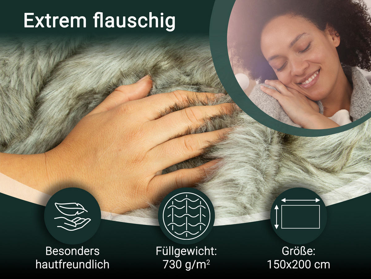 KUSCHELDECKE, 150x200 cm, 100% Polyester, Grau - Graubraun, Textil (150/200cm) - Zollner