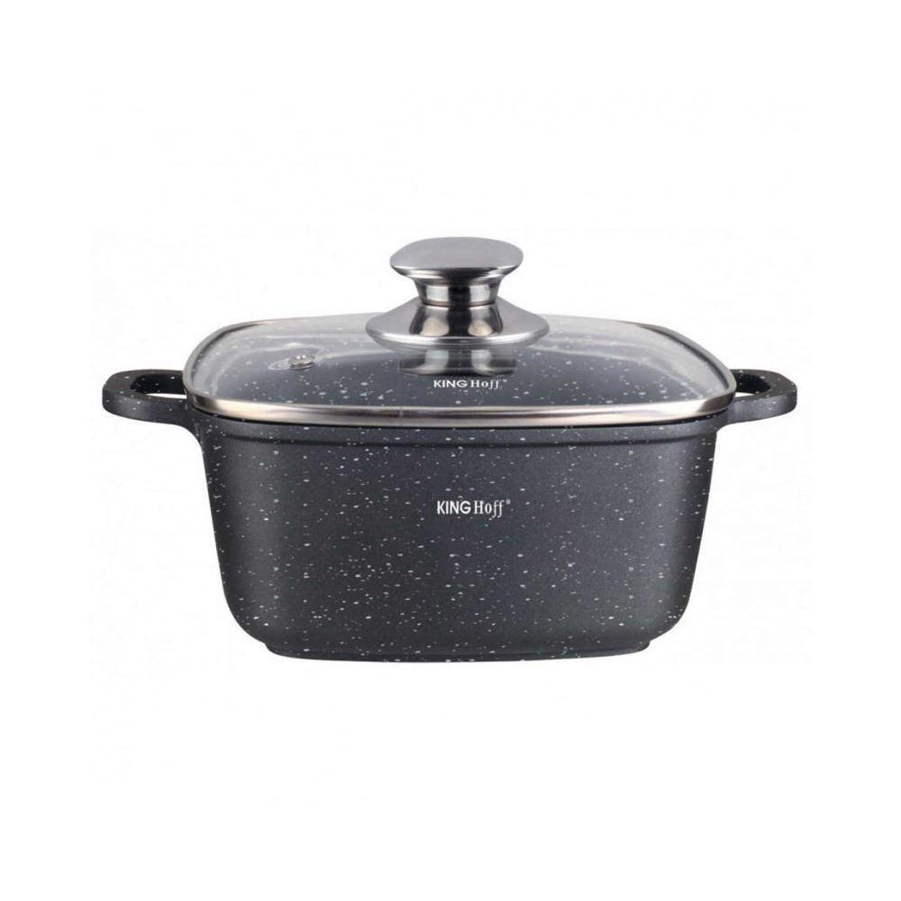 TOPF Schwarz 26/26/10.5 cm KH1604 - Schwarz, Glas (26cm) - Kinghoff 