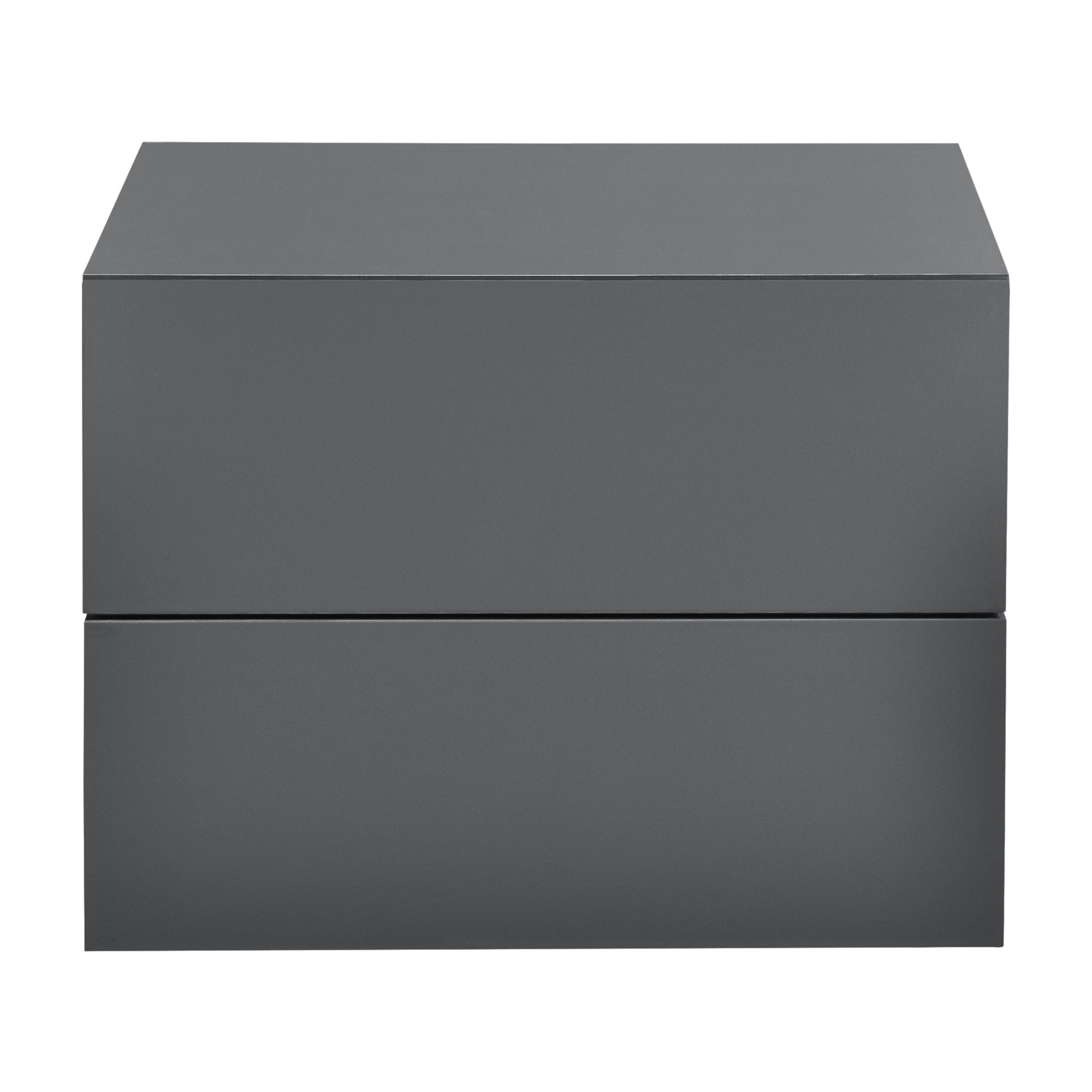 WANDREGAL Ampfing - Dunkelgrau, Holzwerkstoff (40/30/29cm) - [en.casa]