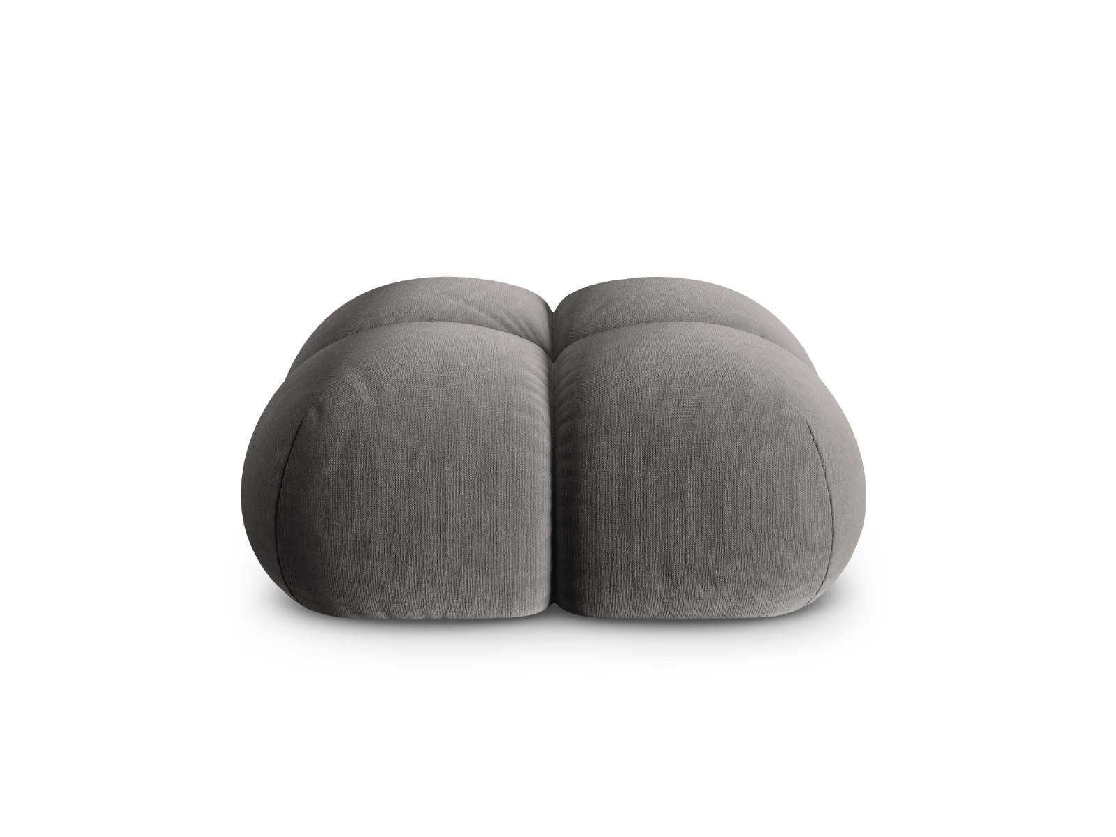 POUF Loretto aus Samt grau - Grau, Textil (90/40/90cm) - Cosmopolitan Design