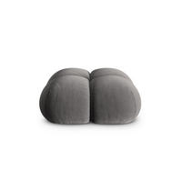 POUF Loretto aus Samt grau - Grau, Textil (90/40/90cm) - Cosmopolitan Design