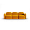 SOFA Blair aus Samt gelb 3 Sitzplätze - Gelb, Textil (87/80/272cm) - Micadoni
