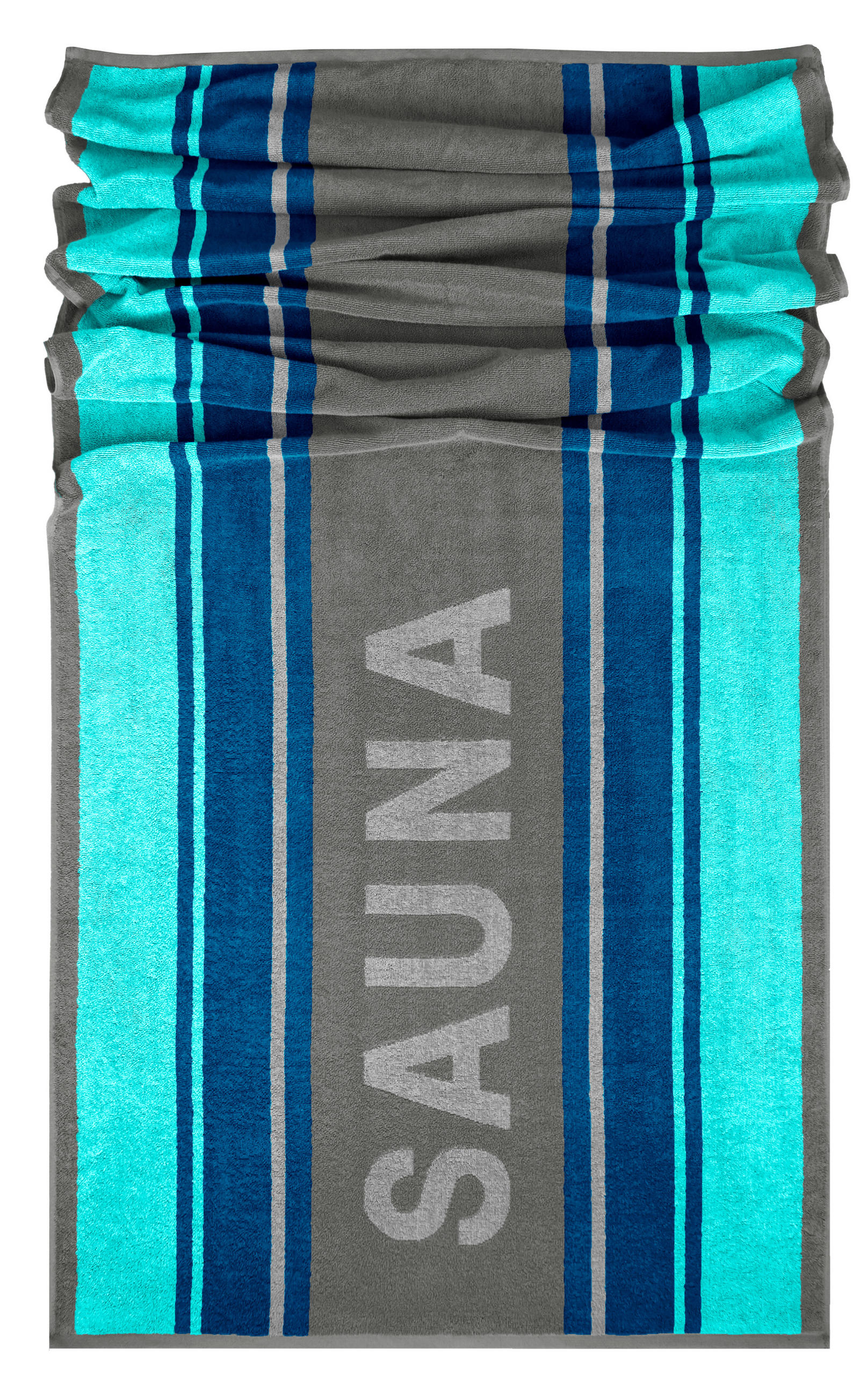 Lashuma Saunahandtuch Dunkelblau, Türkis 80x200 cm