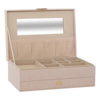 SCHMUCKSCHATULLE Enya 27,5/19/10 cm - Beige, Holzwerkstoff (19/10/27.5cm) - Atmosphera Createur d´interieur