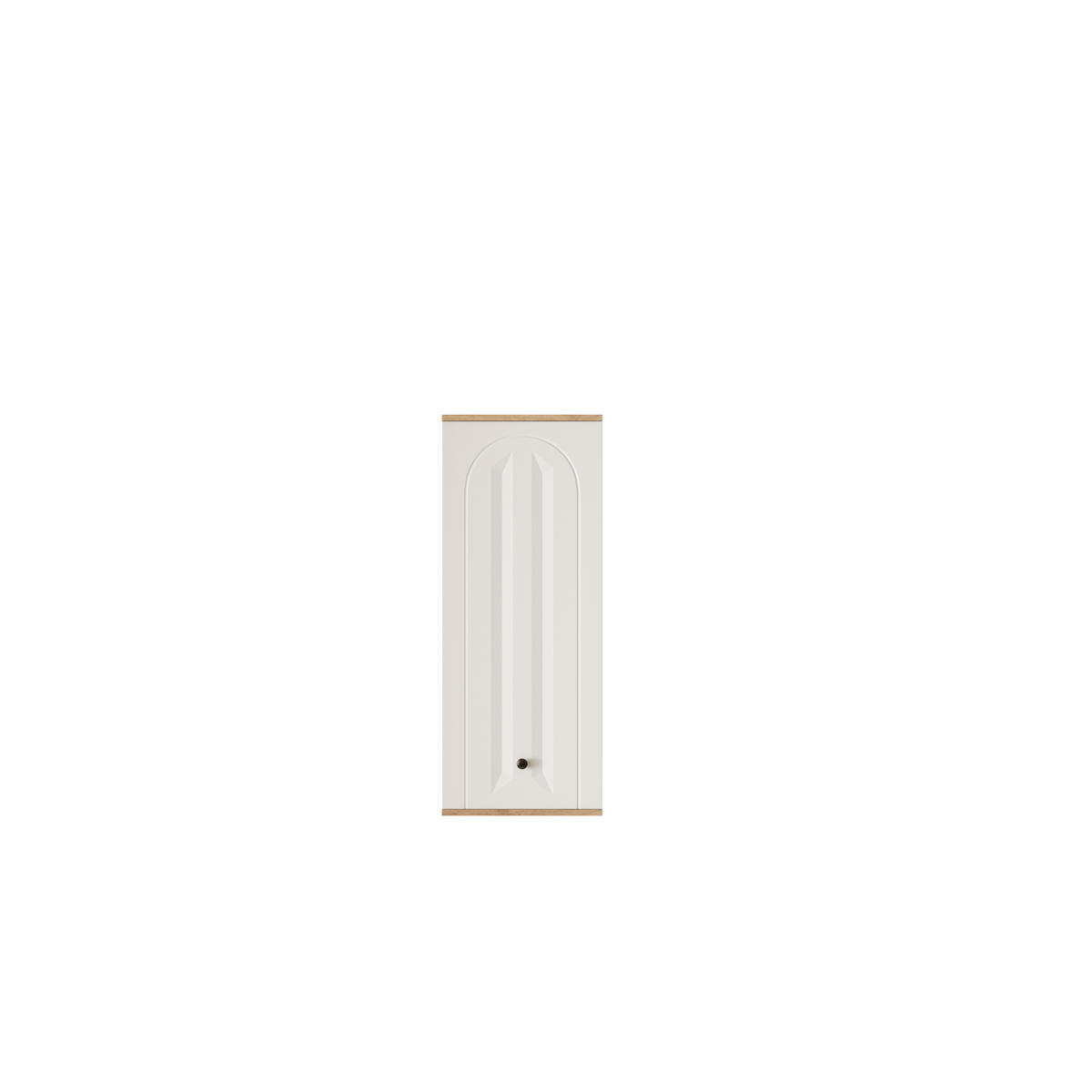 WOHNWAND in Weiß und Naturfarben mit Türen und Wandboard für Wohnzimmer, B170/T40/H50 cm - Weiß/Naturfarben, Holz/Holzwerkstoff (170/100/40cm) - STILVORA