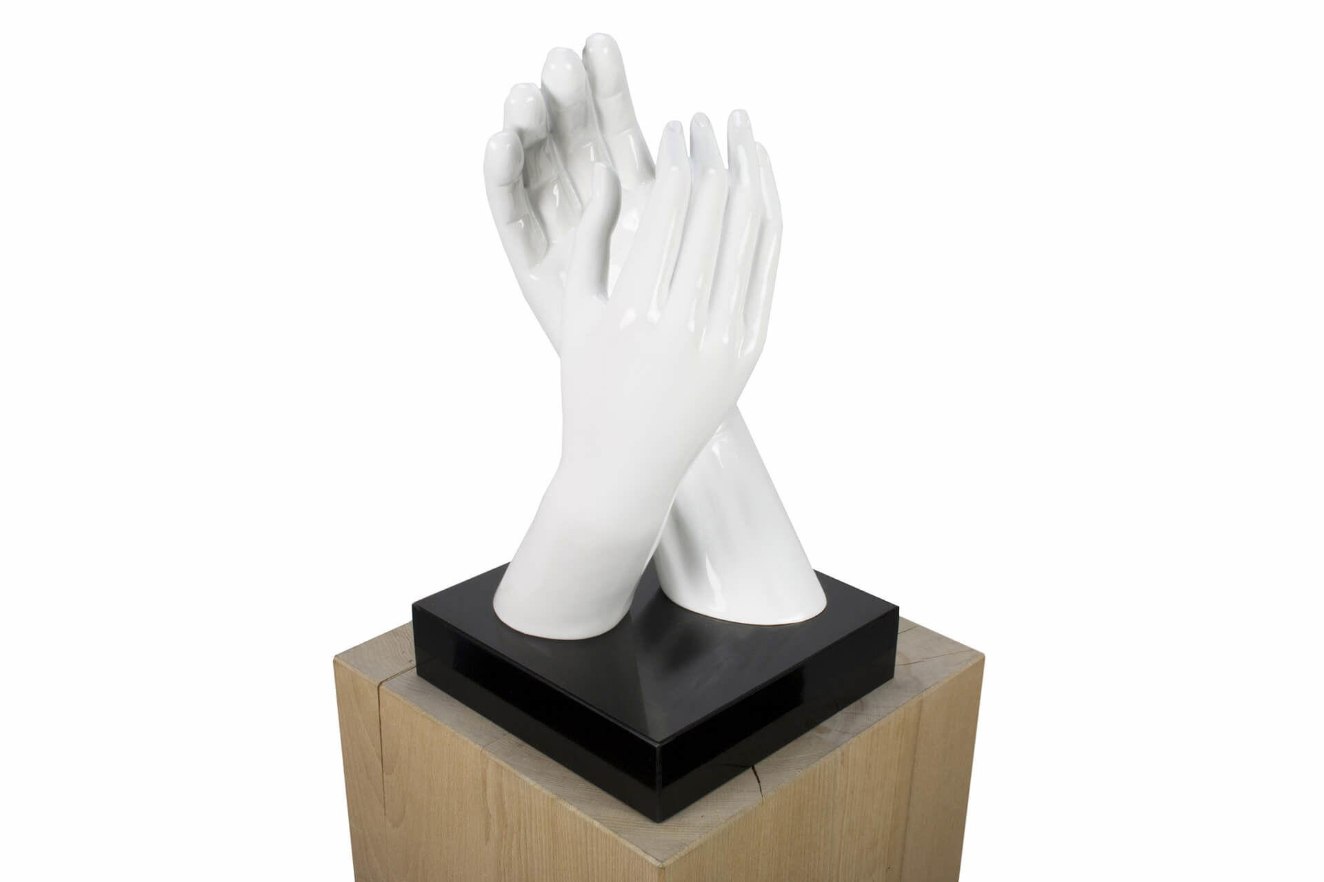 SKULPTUR Weiß 21/41 cm - Weiß, Stein (21/41/21cm) - KUNSTLOFT