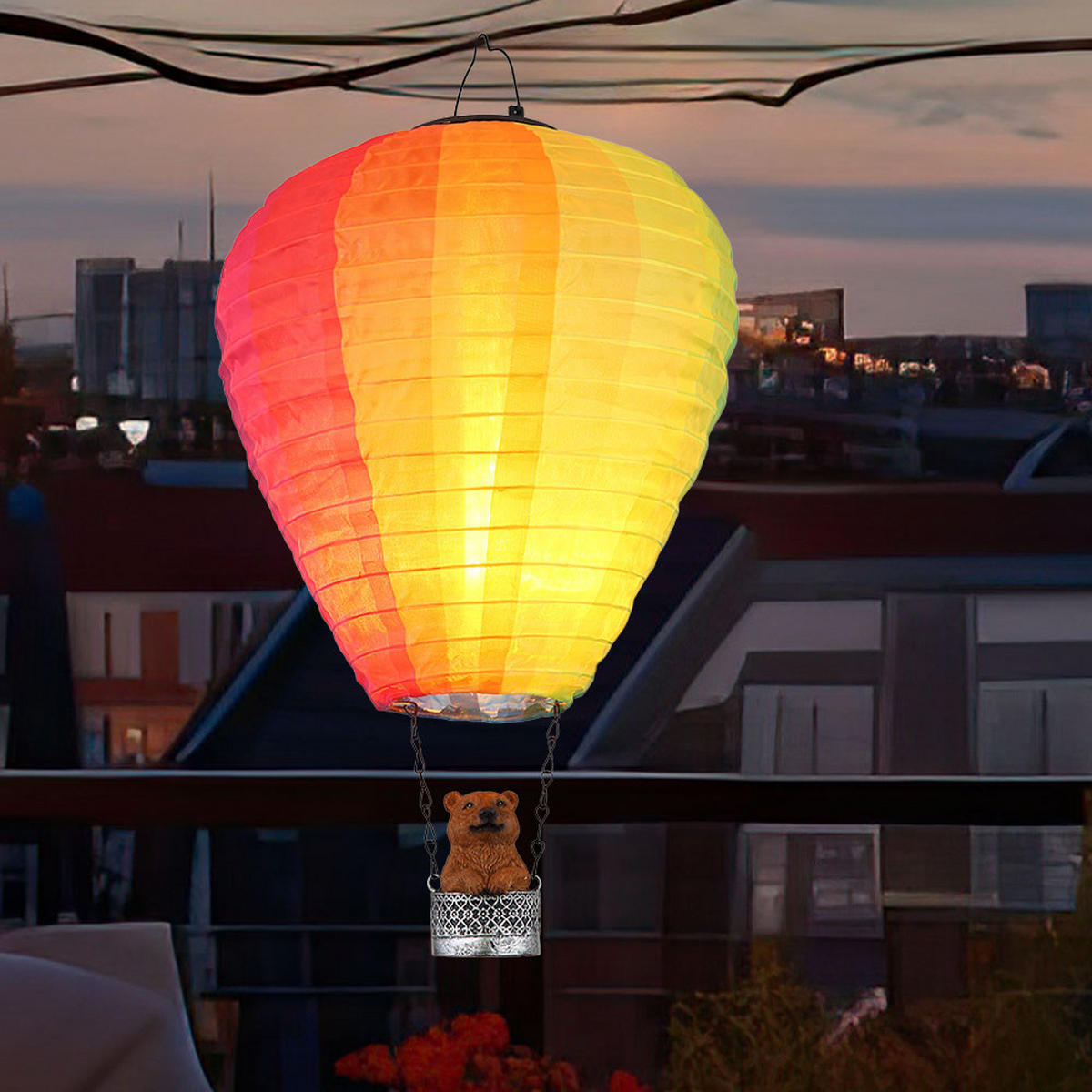 LED AUSSENLEUCHTE Metall Bunt - Multicolor, Metall (27/27/44cm) - Globo Lighting