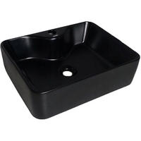 WASCHBECKEN, schwarz 48/48/14 cm - Schwarz, Keramik (48/14/38cm) - Rebiko