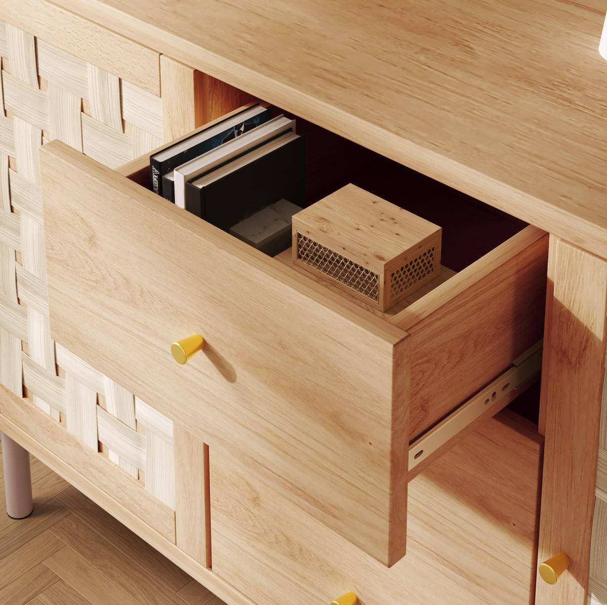 KOMMODE 120/75/40 cm Eichefarben aus Holz mit höhenverstellbaren Einlegeböden - Nussbaumfarben, Holzwerkstoff (40/70/120cm) - OKMYHOME