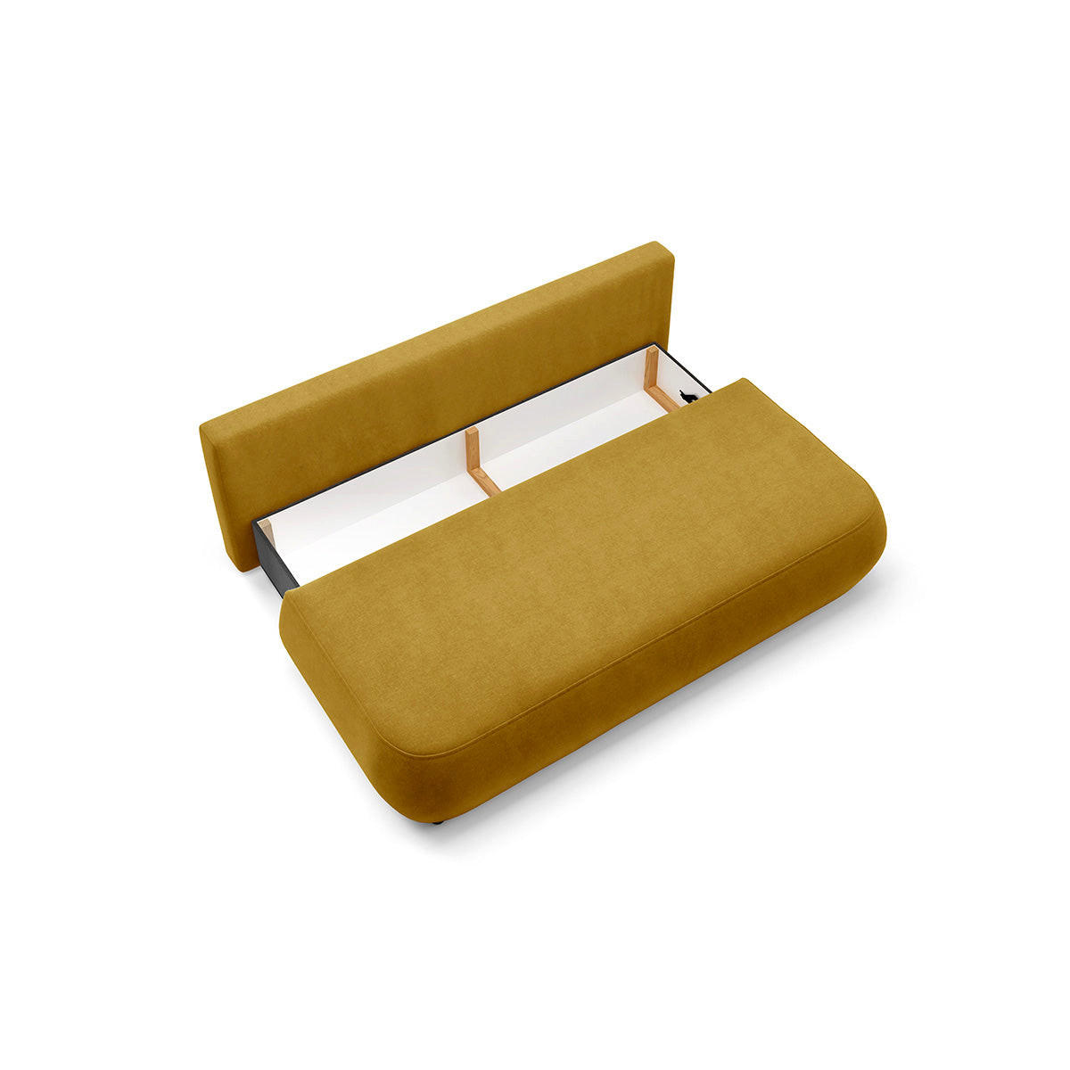 SOFA Antonio 3 Sitzplätze Gelb - Gelb, Holz (210/82/106cm) - Petits-meubles