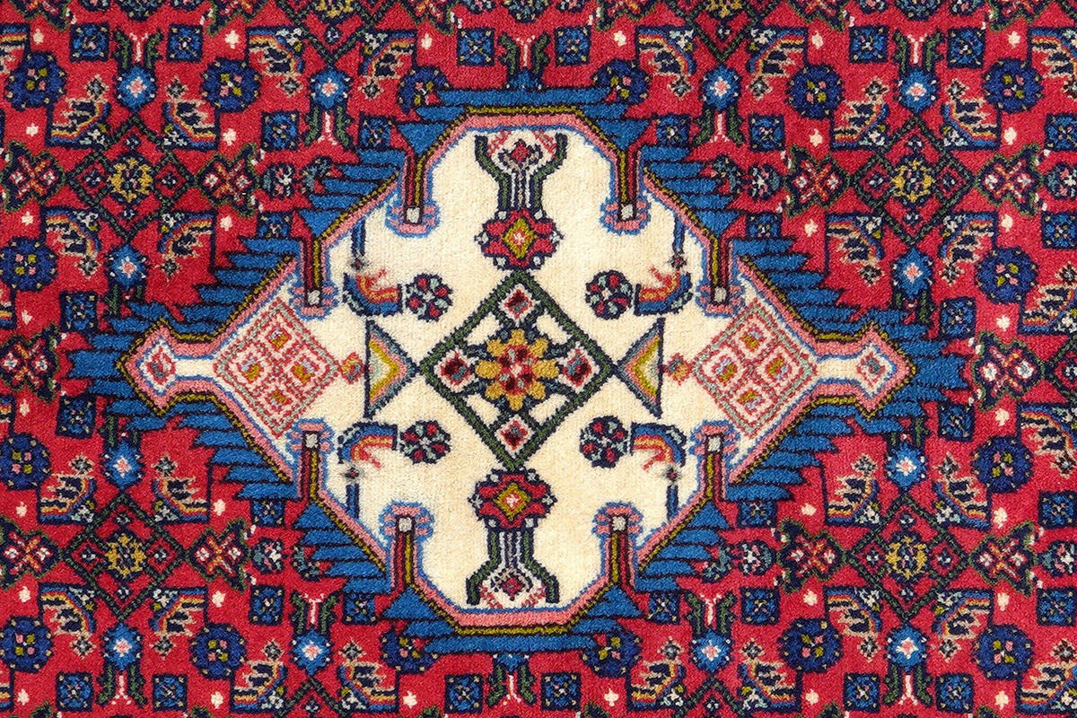 ORIENTTEPPICH handgeknüpft Assadabad Rot 154/107 cm Schurwolle - Rot, Textil (107/154cm) - Looma