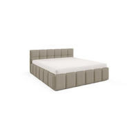 POLSTERBETT NUBO Slim 140x200 cm mit Bettkasten (Quelle 05) - Cappuccino, Holz (200/140cm) - Dekori_Interiors