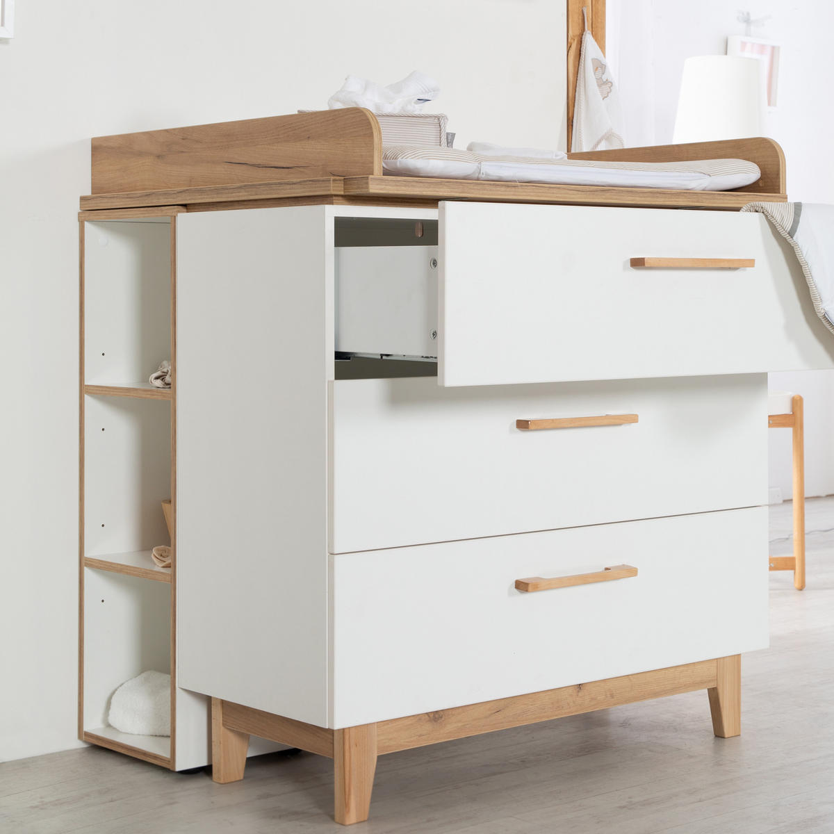 SEITENREGAL Finn - Weiß, Holzwerkstoff (30/91/32cm) - Roba