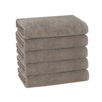 DUSCHTÜCHER, 5er-Set, 70x140 cm, 100% Baumwolle, Grau - Taupe, Textil (70/140cm) - Zollner
