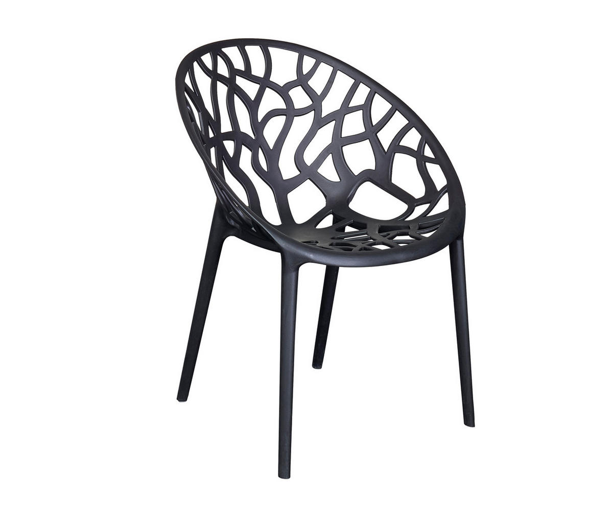 STAPELSTUHL Bilby 62x58x80 cm, Kunststoff, Schwarz - Schwarz, Kunststoff (58/80/62cm) - dasmöbelwerk