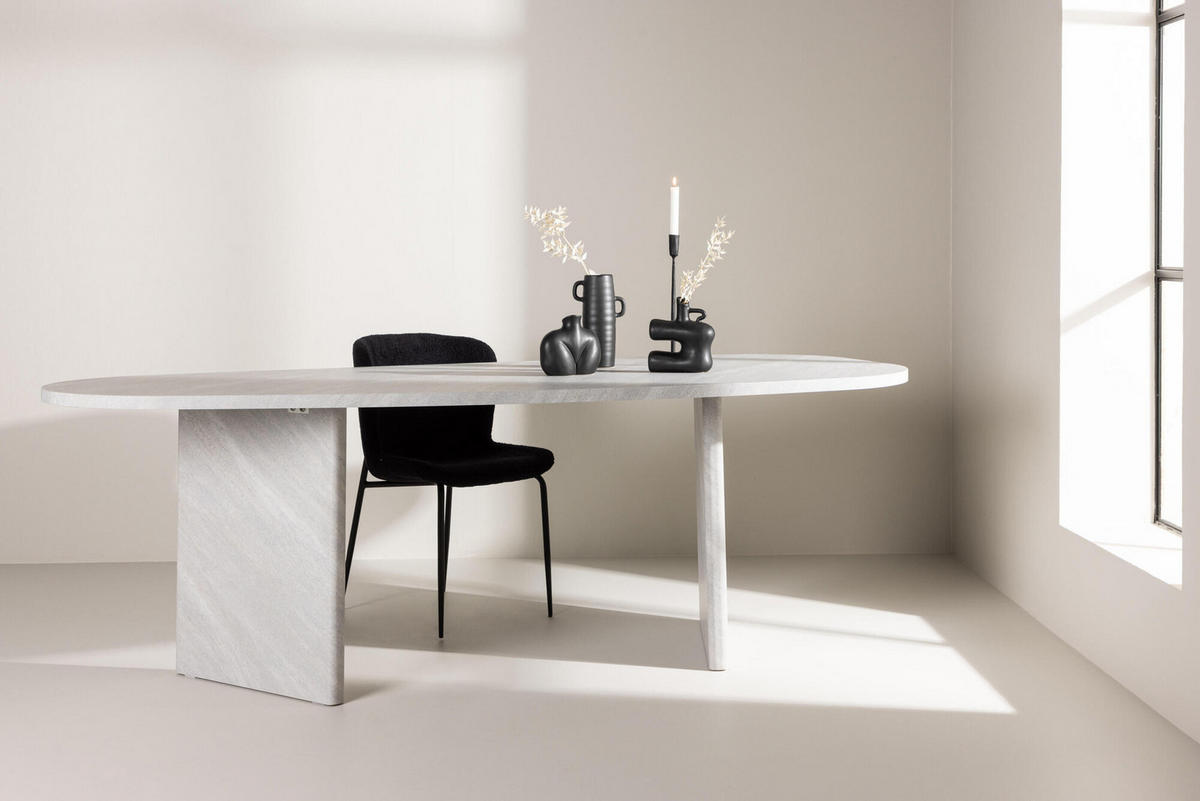 ESSTISCH GRONVIK Grau 100x220x75 cm - Grau, Holzwerkstoff (220/100/75cm) - FURNLUX