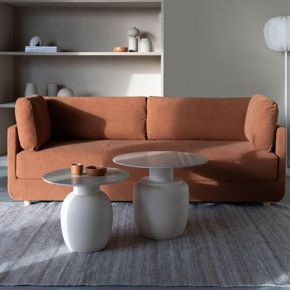 COUCHTISCH - Keramik - Beige - Einzelstück - Beige, Holzwerkstoff (60/60/47cm) - Drawer