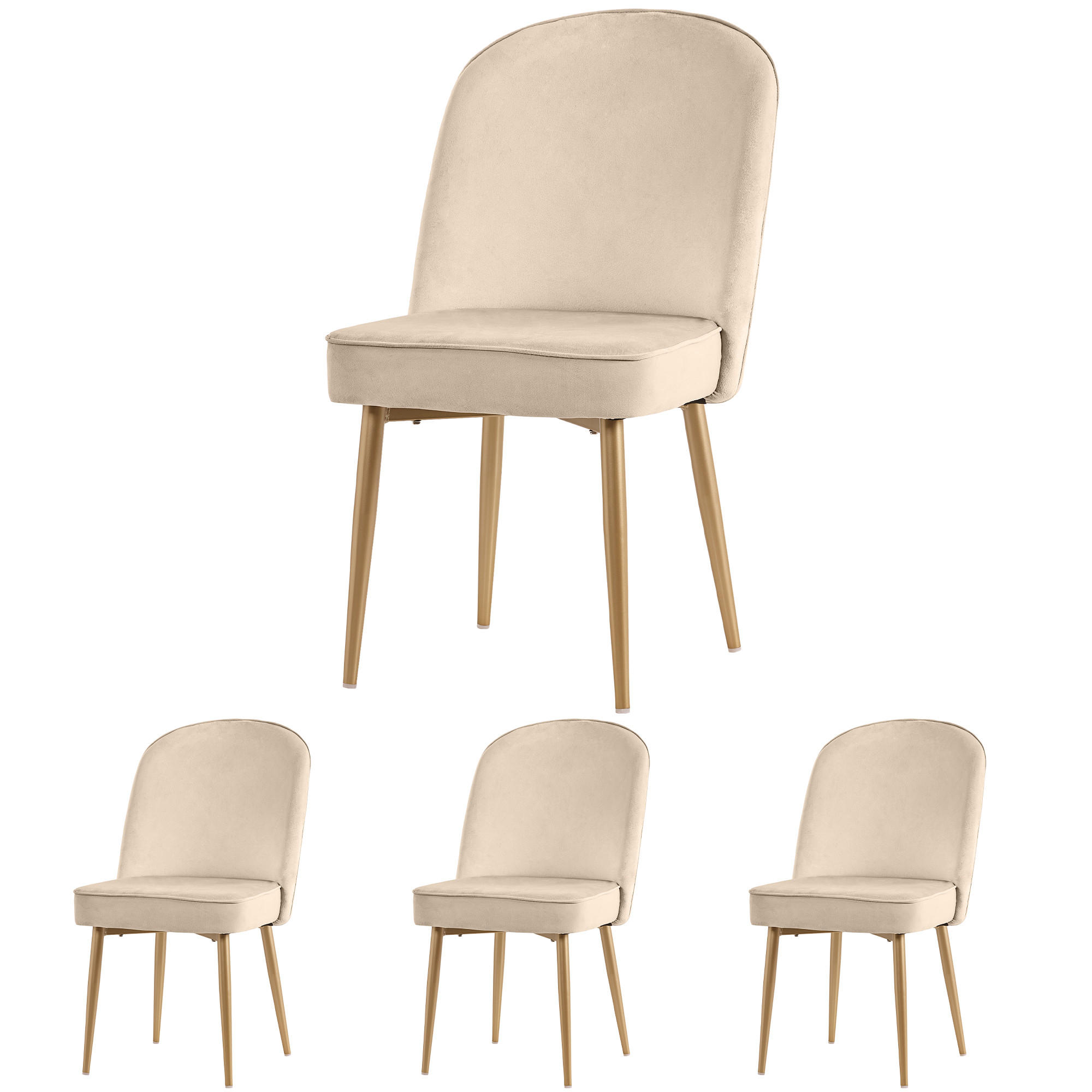 ComfortXL Stuhl-Set Beige 62x87.5x45.5 cm