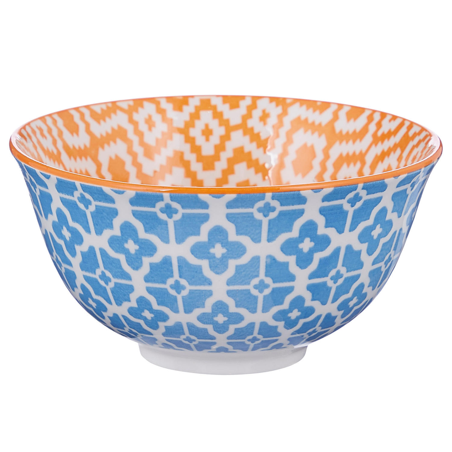 SCHALE (6er Set) Ornaments - Blau/Gelb, Keramik (11/11/5cm) - BUTLERS