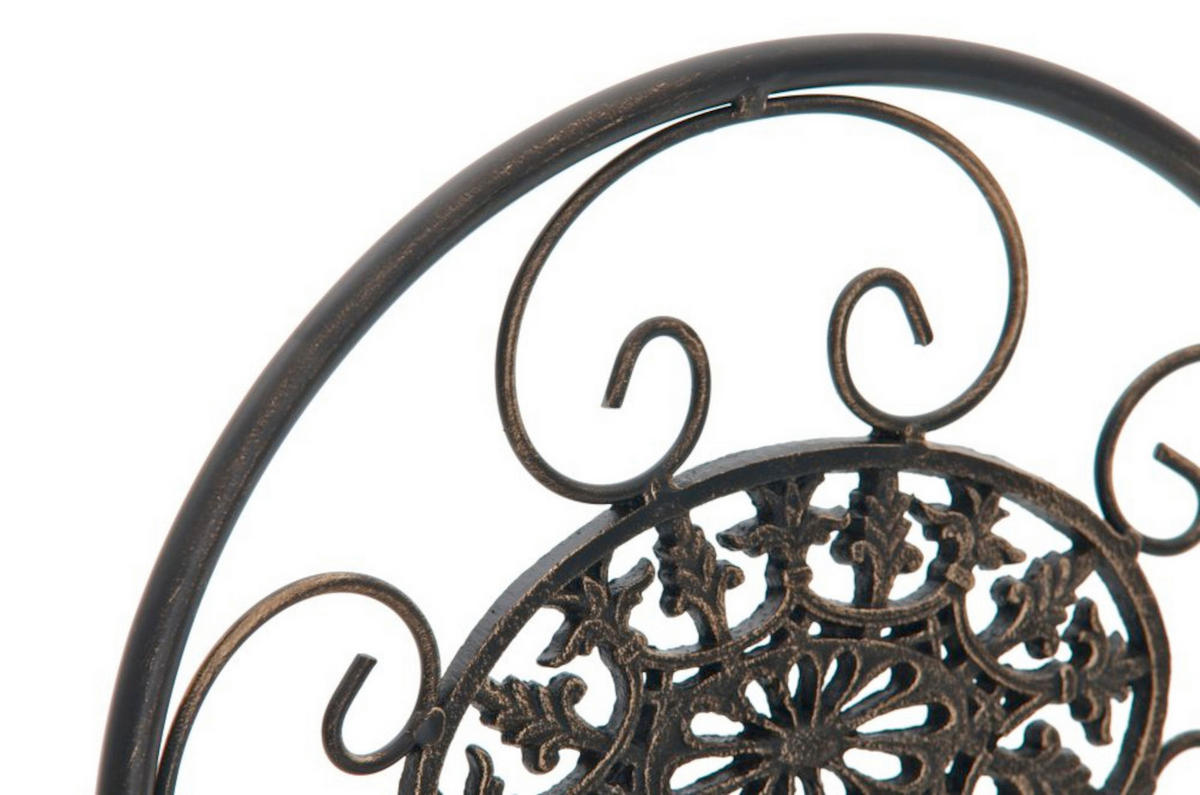 GARTENKLAPPSTUHL 2er Set Metall bronze - Bronzefarben, Metall (43/91.5/50cm) - CLP