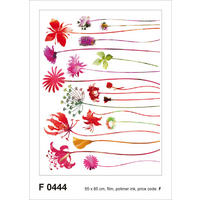 WANDTATTOO Blumen 85 x 65 cm - Rot, Papier (85/65/65cm) - Sanders & Sanders