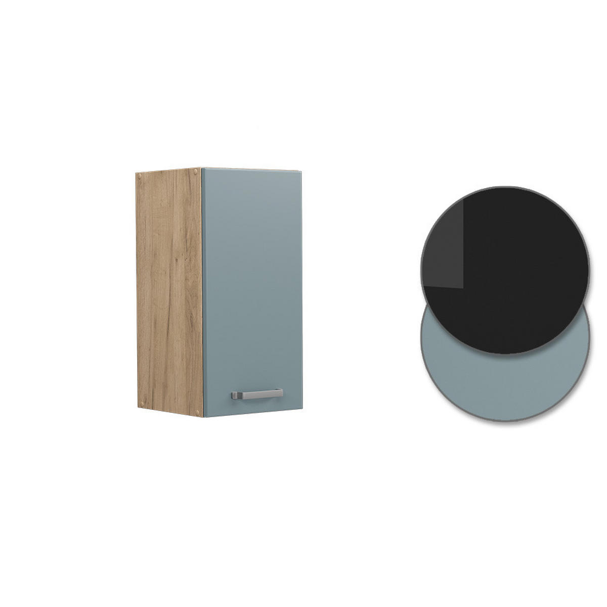 HÄNGESCHRANK R-Line Blau-Grau 30 cm - Honigeiche/Eiche Wotan, Holzwerkstoff (30/60/31cm) - Vicco